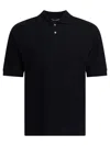Auralee Heavy Cotton Polo Shirt In Black