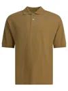 Auralee Heavy Cotton Polo Shirt Polo Shirts Beige In Brown