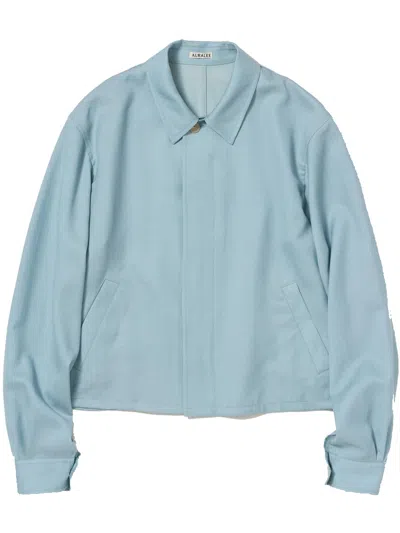 Auralee Herringbone Jacket In Blue