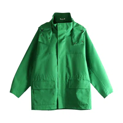 Pre-owned Auralee High-density Bonded Cotton Gabardine Blouson Jacket 'green' | Men's Size 4