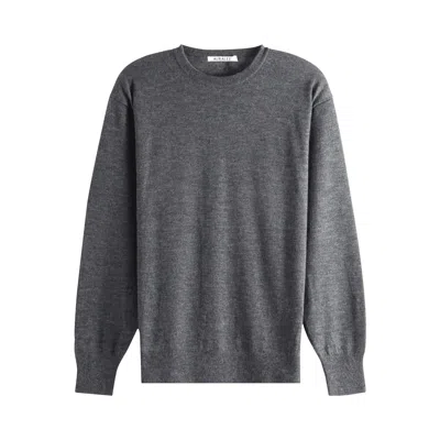 Pre-owned Auralee High Gauge Soft Cashmere Knit Pullover 'charcoal' | Tan | Men's Size 5