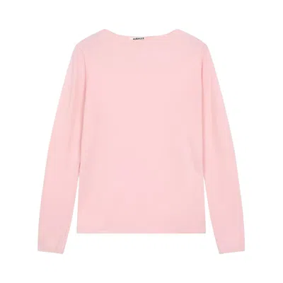 Pre-owned Auralee High Gauge Soft Cashmere Knit Pullover 'light Pink' | Women's Size 0