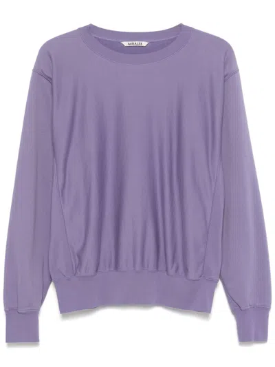 Auralee High Gauge Sweatshirt In Purple