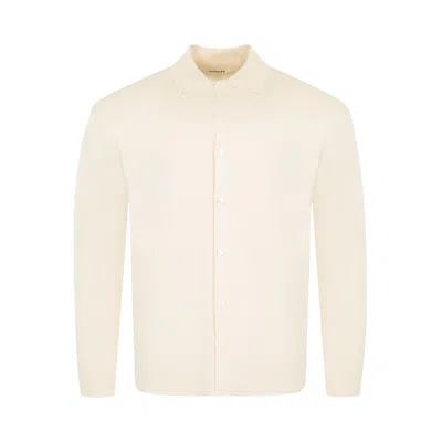 Pre-owned Auralee High Gauge Tussah Silk Knit Cardigan 'ivory' | White | Men's Size 3