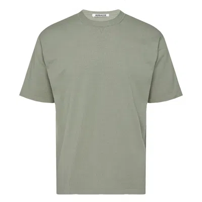 Auralee High Gauge Tussah Silk Tee In Transparent