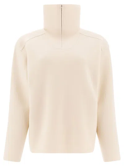 Auralee High Zip-up Collar Knitwear In Neutral