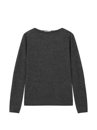 Auralee High-gauge Cashmere Sweater In 灰色