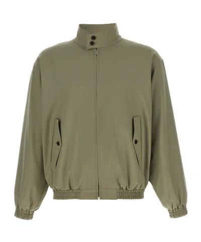 Auralee High-neck Long-sleeved Casual Jacket In Gray