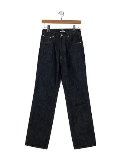 Pre-owned Auralee High-rise Straight Leg Jeans In Multi