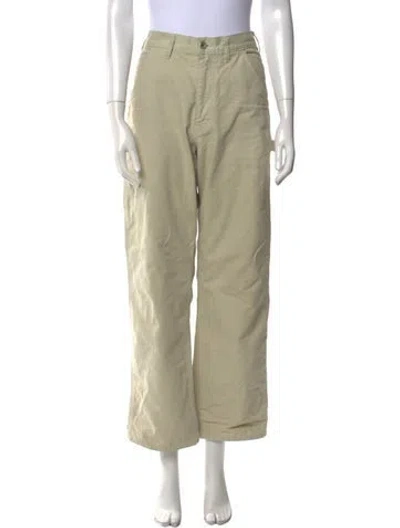 Pre-owned Auralee High-rise Wide Leg Jeans In Green