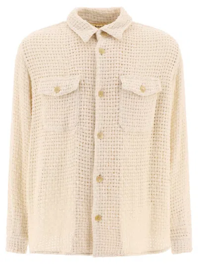 AURALEE AURALEE "HOMESPUN SUMMER TWEED" SHIRT