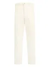Auralee Homespun Tweed Painter Trousers In Neutral