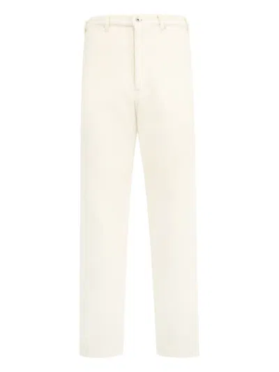 Auralee Homespun Tweed Painter Trousers In Neutral
