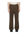 Auralee Brown Homespun Tweed Trousers In Multicolor
