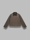 Auralee Textured Fabric Long Sleeve Jacket With Pocket In Gray