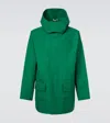 Auralee Hooded Cotton Gabardine Jacket In Green