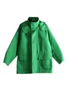 Auralee Hooded Pocket Jacket In Green
