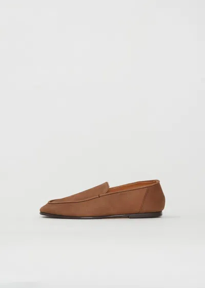 Auralee Horsehide Leather Loafers In Brown