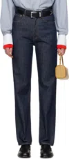Auralee Indigo Hard Twist Denim 5p Jeans In Indigo