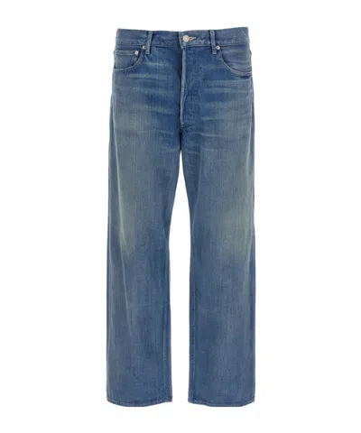 Auralee Jeans With Belt Loops In Blue