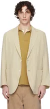 Auralee Khaki Light Cotton Wool Viyella Blazer