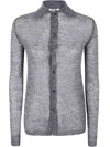 Auralee Kid Mohair Sheer Knit Shirt Cardigan