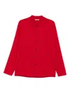 Auralee Knitted Cardigan In Red