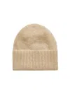 Auralee Knitted Mohair Beanie In Beige