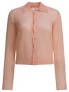 Auralee Collared Knitwear Long Sleeves In Pink