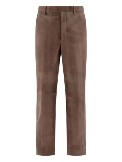 AURALEE LAMB-SUEDE TROUSERS