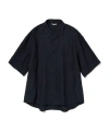 Auralee Lapel Half-sleeve Shirt In Black
