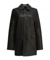Auralee Textured-leather Jacket In Black