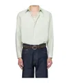 Auralee Lapel Long-sleeved Shirt In White