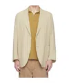 Auralee Lapel Long-sleeved Suit Jacket In Brown