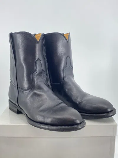 Pre-owned Auralee Leather Boots In Black