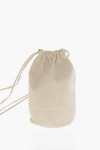 Auralee Leather Bucket Bag With Drawstringed Closure In Neutral