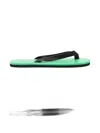 Auralee Leather Thong Sandals In Green