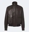 Auralee Leather Jacket In Brown
