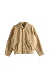 Auralee Leather Jacket In Neutral