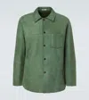 Auralee Green Merino Mouton Shirt Jacket In Green
