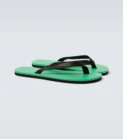 AURALEE LEATHER THONG SANDALS