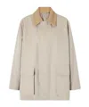 Auralee Leather-trimmed Wool-canvas Jacket In Nude