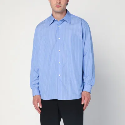 Auralee Light Blue Striped Cotton Shirt
