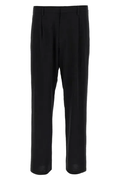 Auralee 'light Cotton Wool Viyella' Pants In Black
