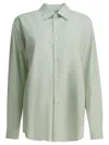 Auralee Cotton Twill Shirt In Green