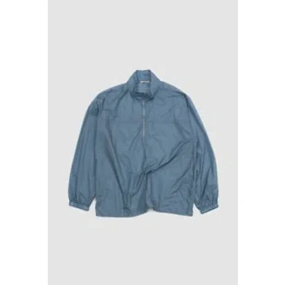 Auralee Light Nylon Half Zip Pullover Blue Gray