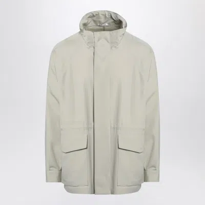 Auralee Light Olive Green Wool Jacket Men In Gray