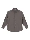Auralee Ultra-fine Velvet Wool Shirt In Brown