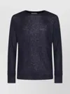 Auralee Lightweight Knit Long Sleeve Crew Sweater In Blue