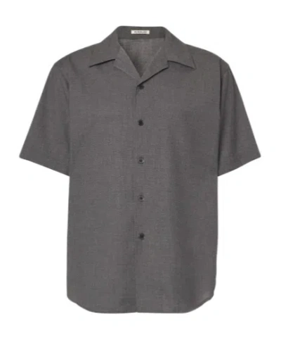 Auralee Lightweight Short-sleeve Shirt In Gray